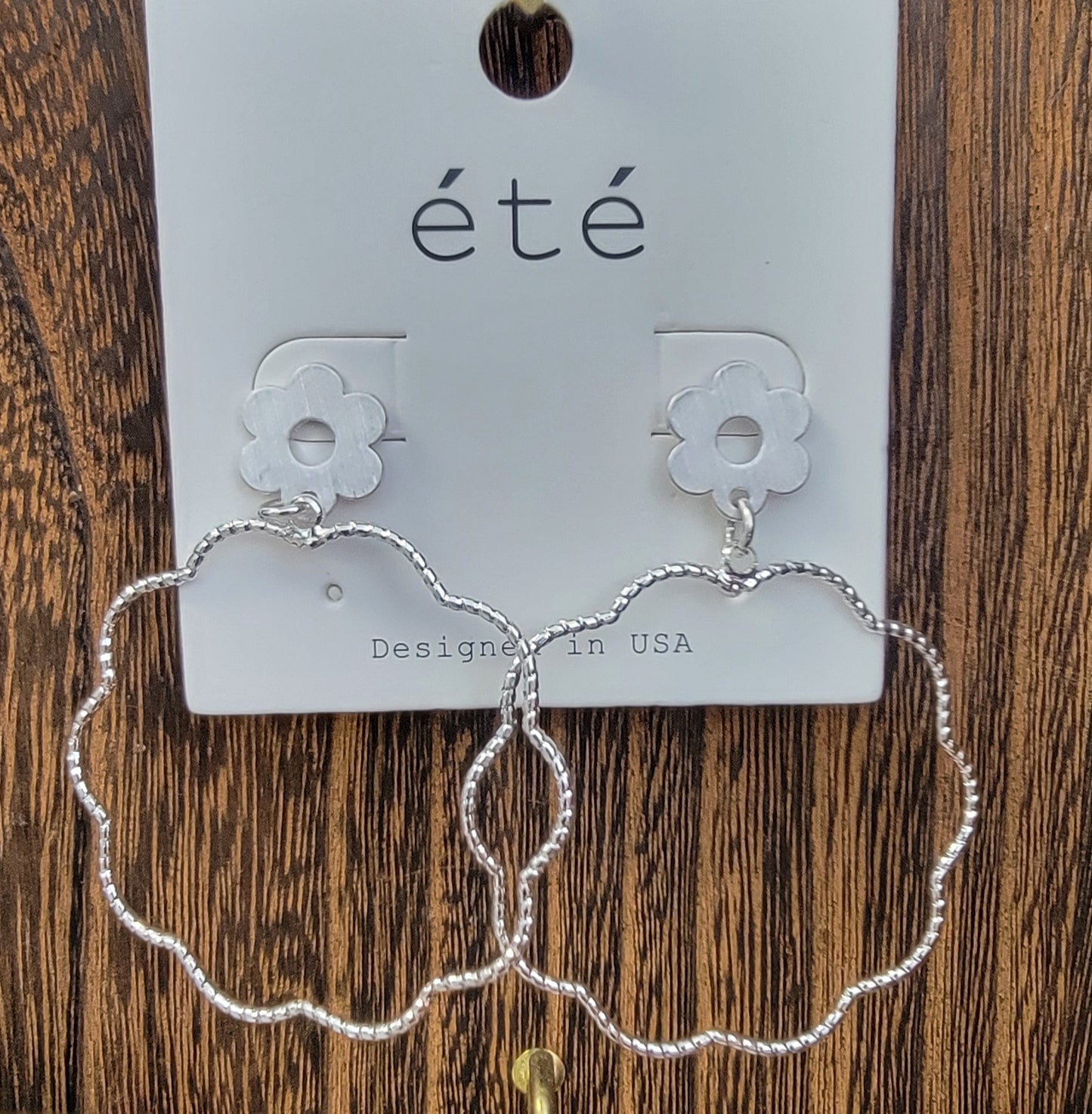 Wire Flower Earrings(SILVER)