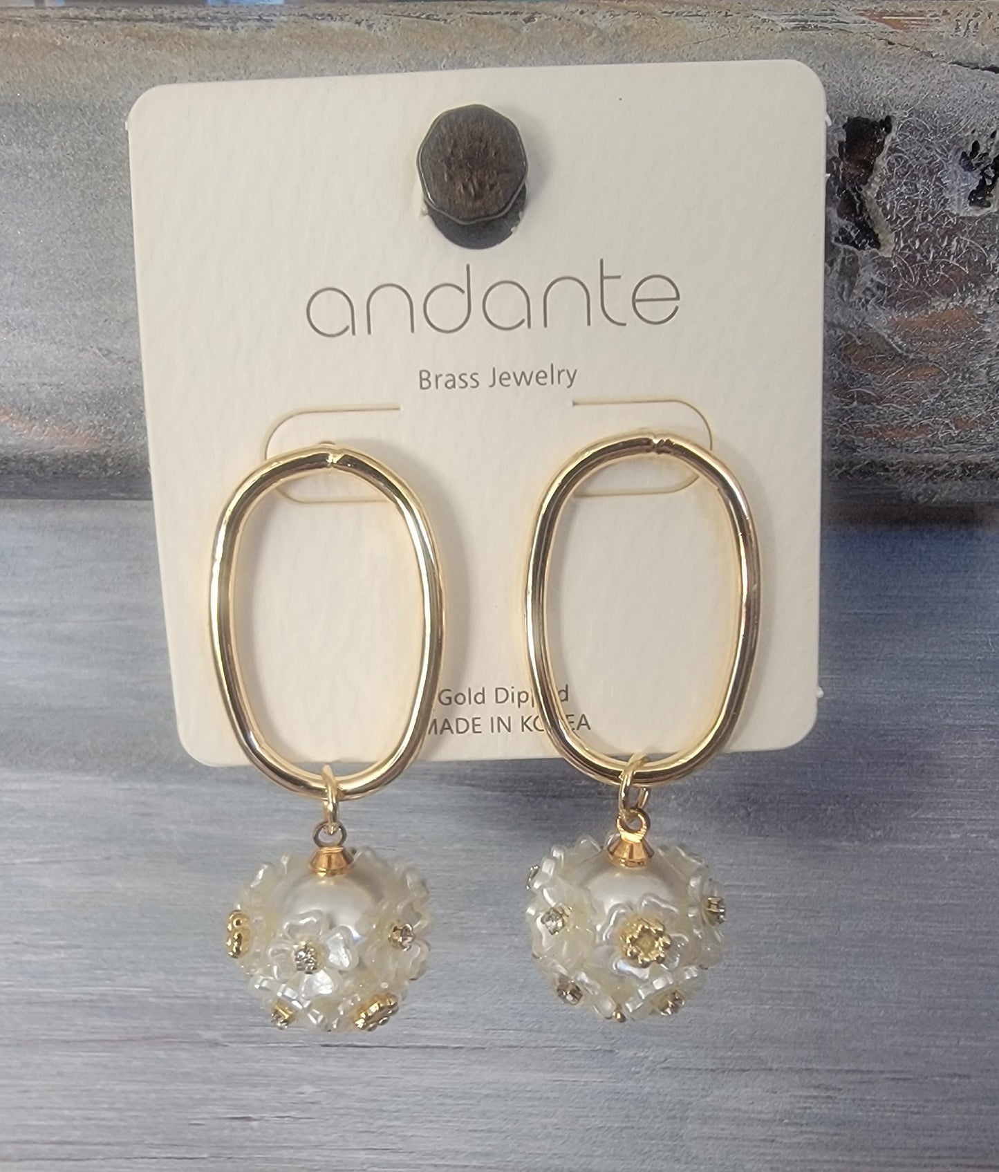 Floral Pearl Drop Earring