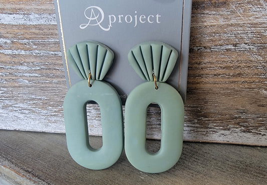 Clay Drop Earrings(MINT)