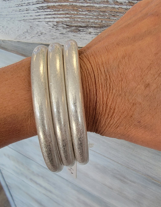 Metallic Bangle Set (SILVER)