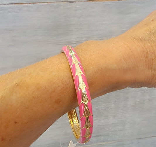 Gold Detail bangle ( Dk.Pink)