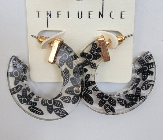 Acrylic Floral Hoop (Black)