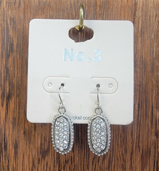 Druzy Drop Earrings(SILVER)