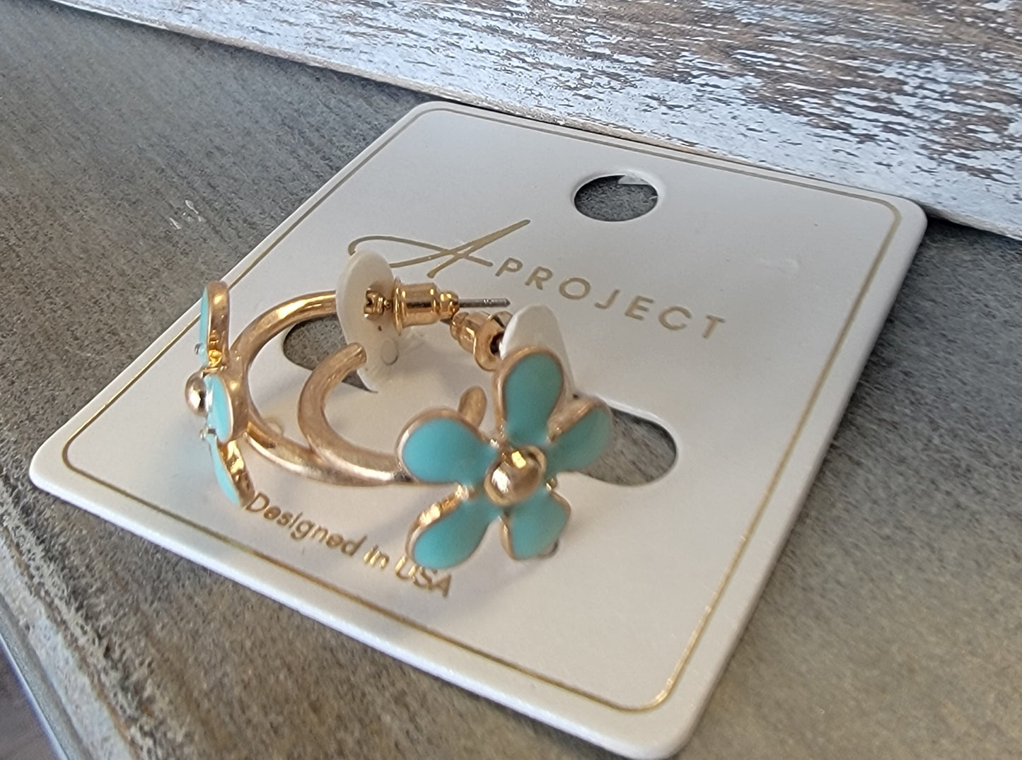 Daisy Hoop Earrings(MINT)