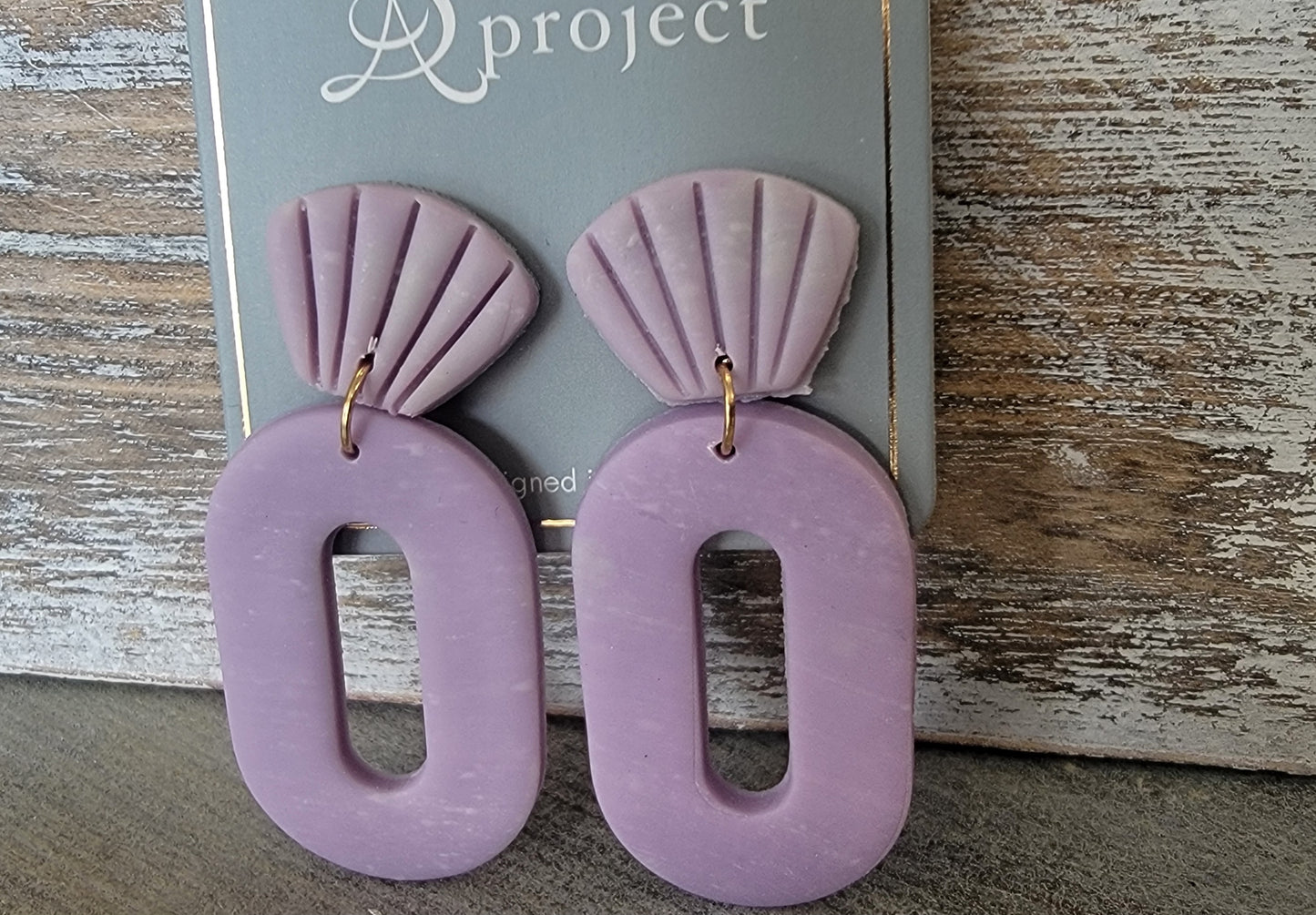 Clay Drop Earrings(LAVENDER)