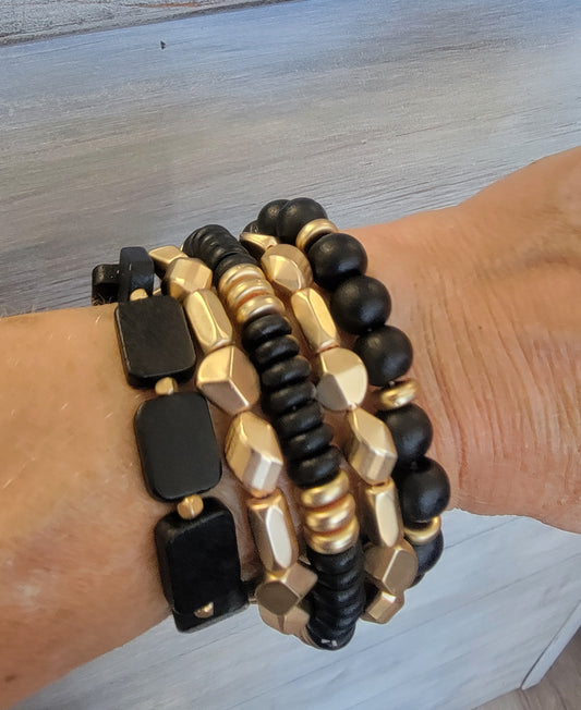 Chunky Wood Bead Stack