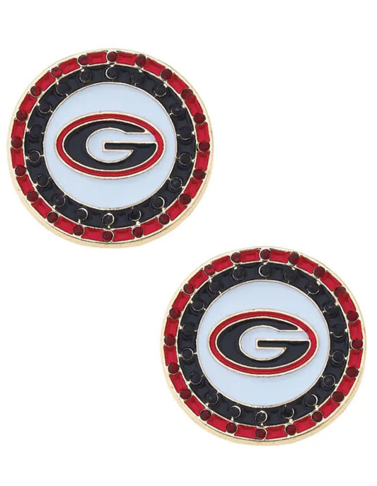 Georgia G Button Earrings