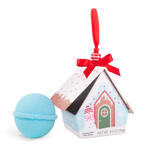 Bath Bomb Christmas Ornament House (BLUE)