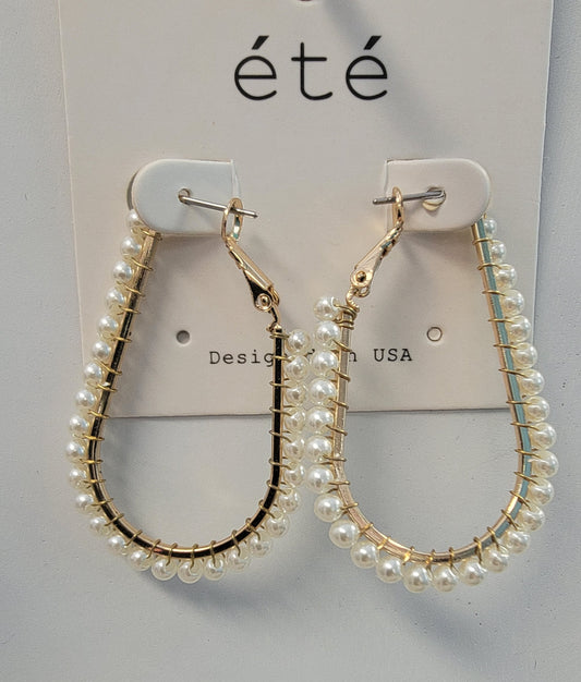 Rim Of Pearls Earrings