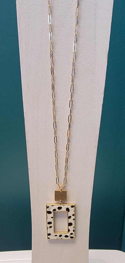 Dalmatian Dot Pendant Necklace