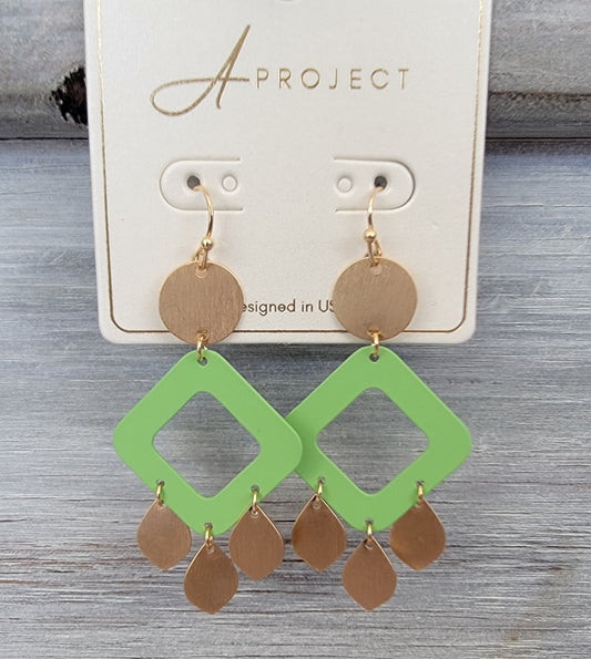 Colorful Disc Dangle ( Green )