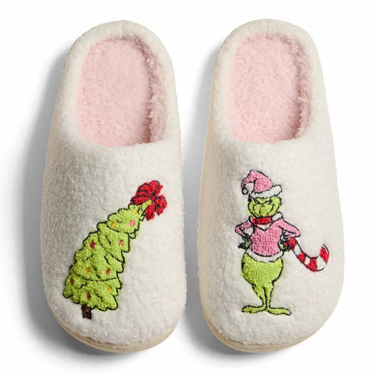 Grinchy Christmas Slippers