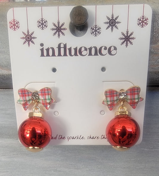 Bow & Ornament Drop Earrings